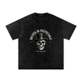 Snow Washed Oversized Cotton T-Shirt