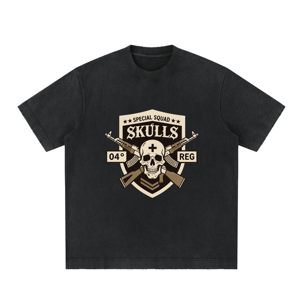 Heavyweight Vintage Washed Frayed T-Shirt